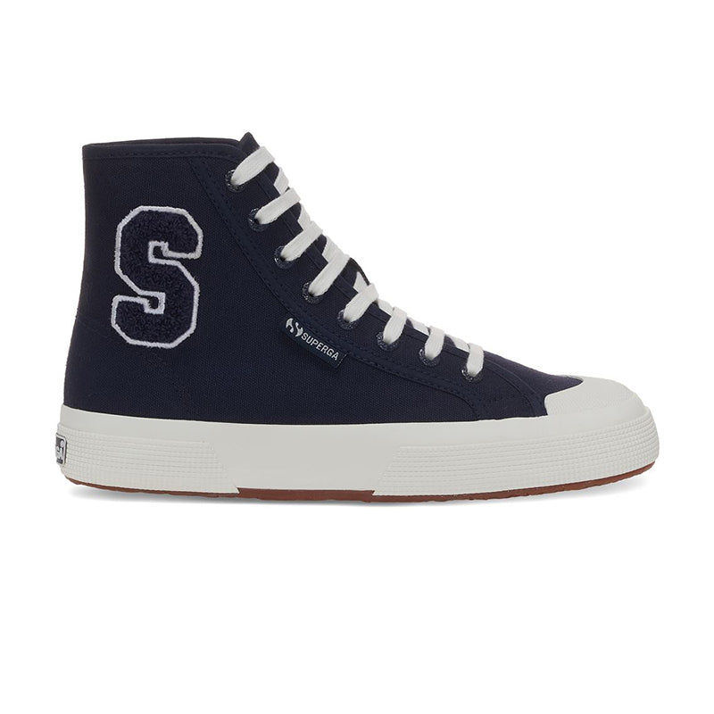 2295 Cotton Terry Patch - Navy White Avorio