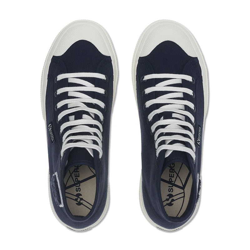 2295 Cotton Terry Patch - Navy White Avorio