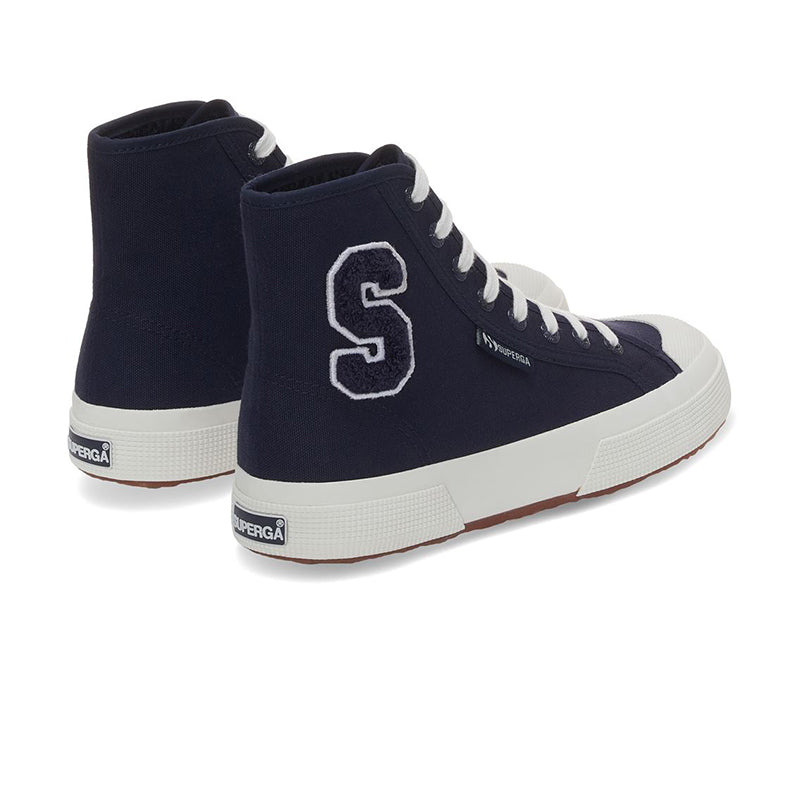 2295 Cotton Terry Patch - Navy White Avorio