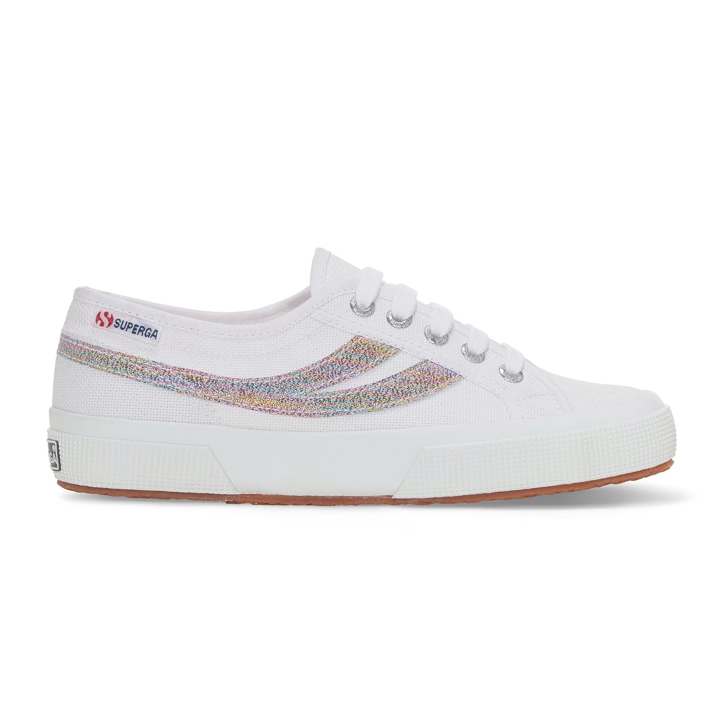2953 Swallow Tail Lame - White Multi