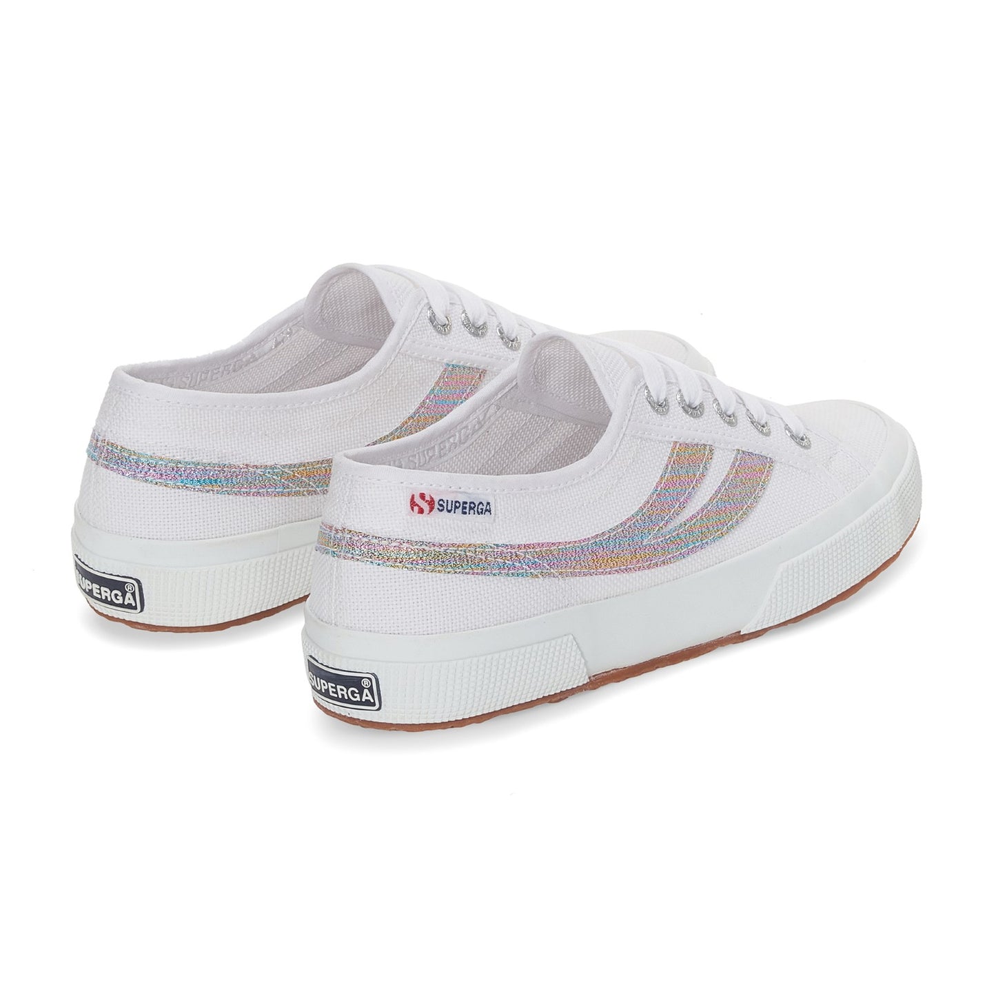 2953 Swallow Tail Lame - White Multi