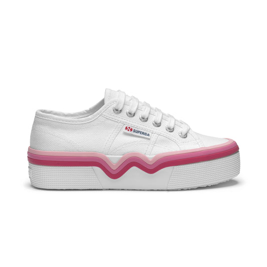 2740 LIQUIFY STRIPES - WHITE SHADED PINK
