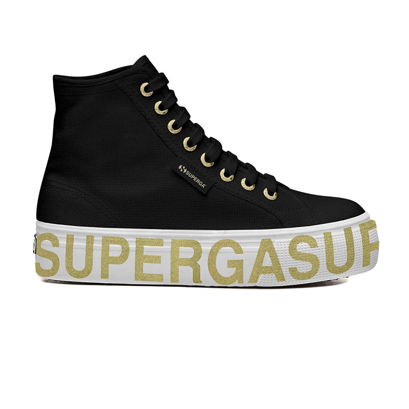 Superga on sale platform gold