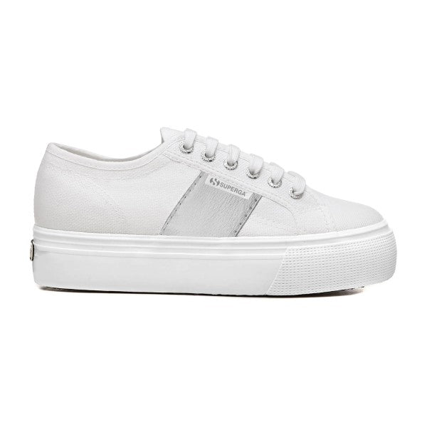 Superga hot sale platform silver