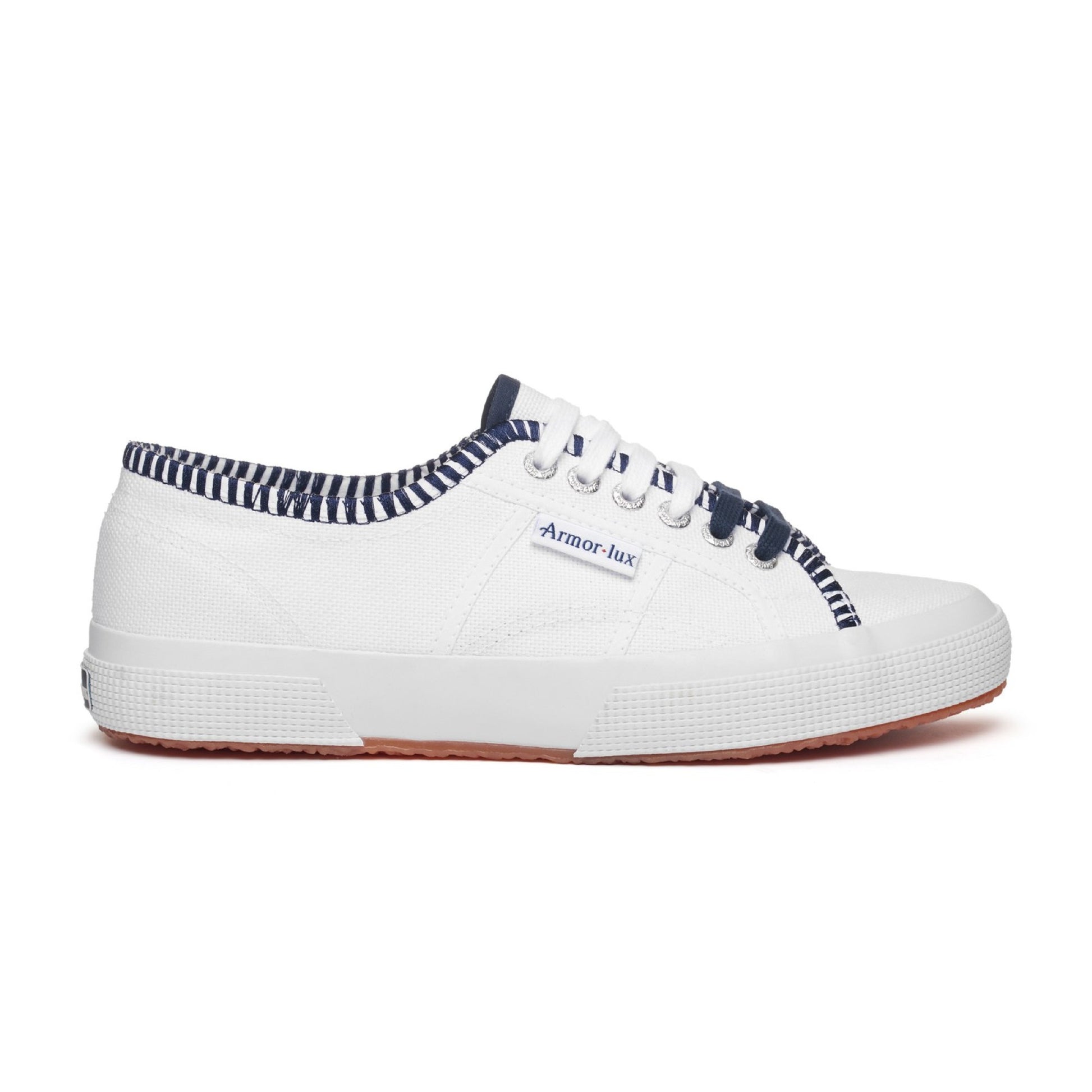 2750 COTTON EMB LINE - WHITE BLUE NAVY