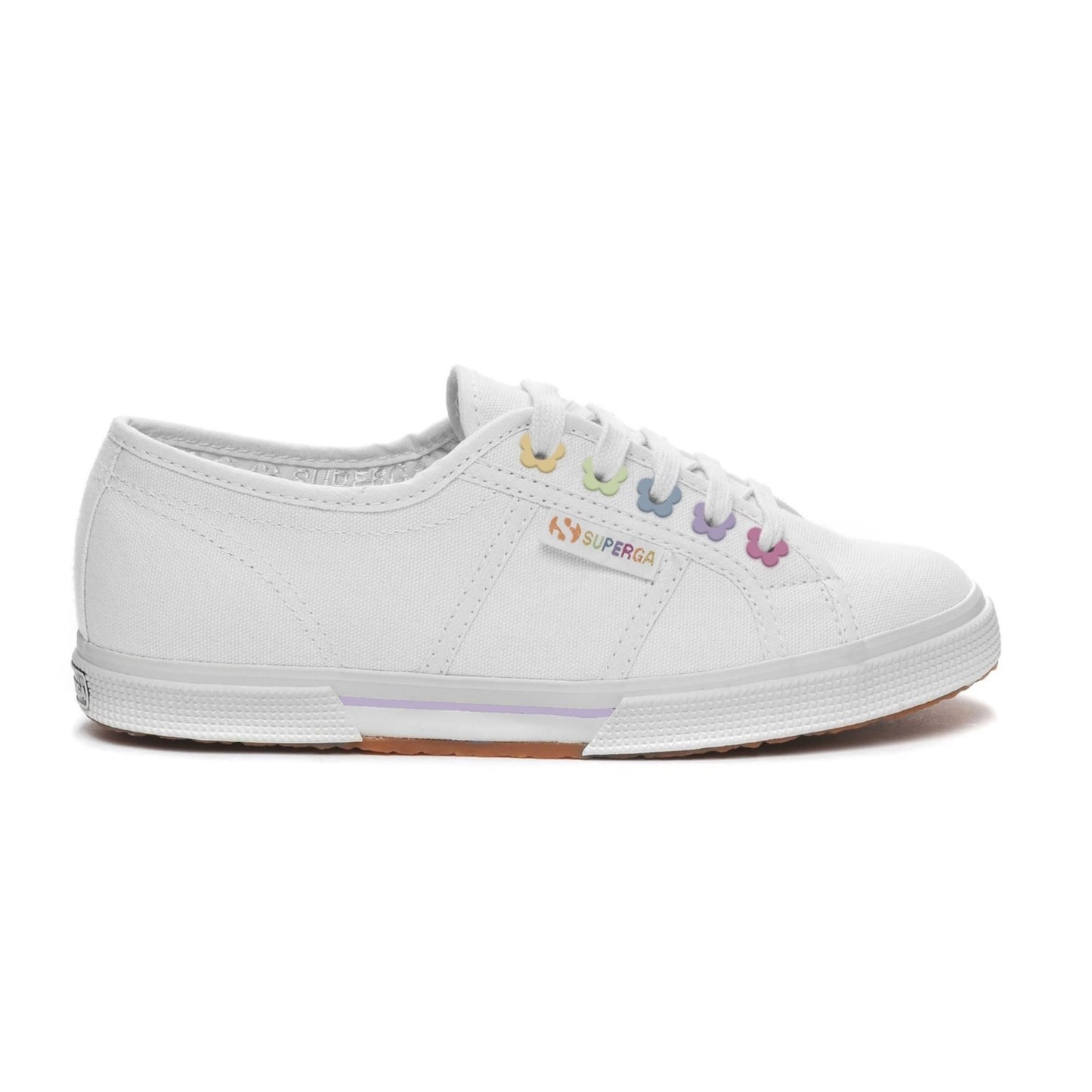 2950 Flower Eyelets - White Multi