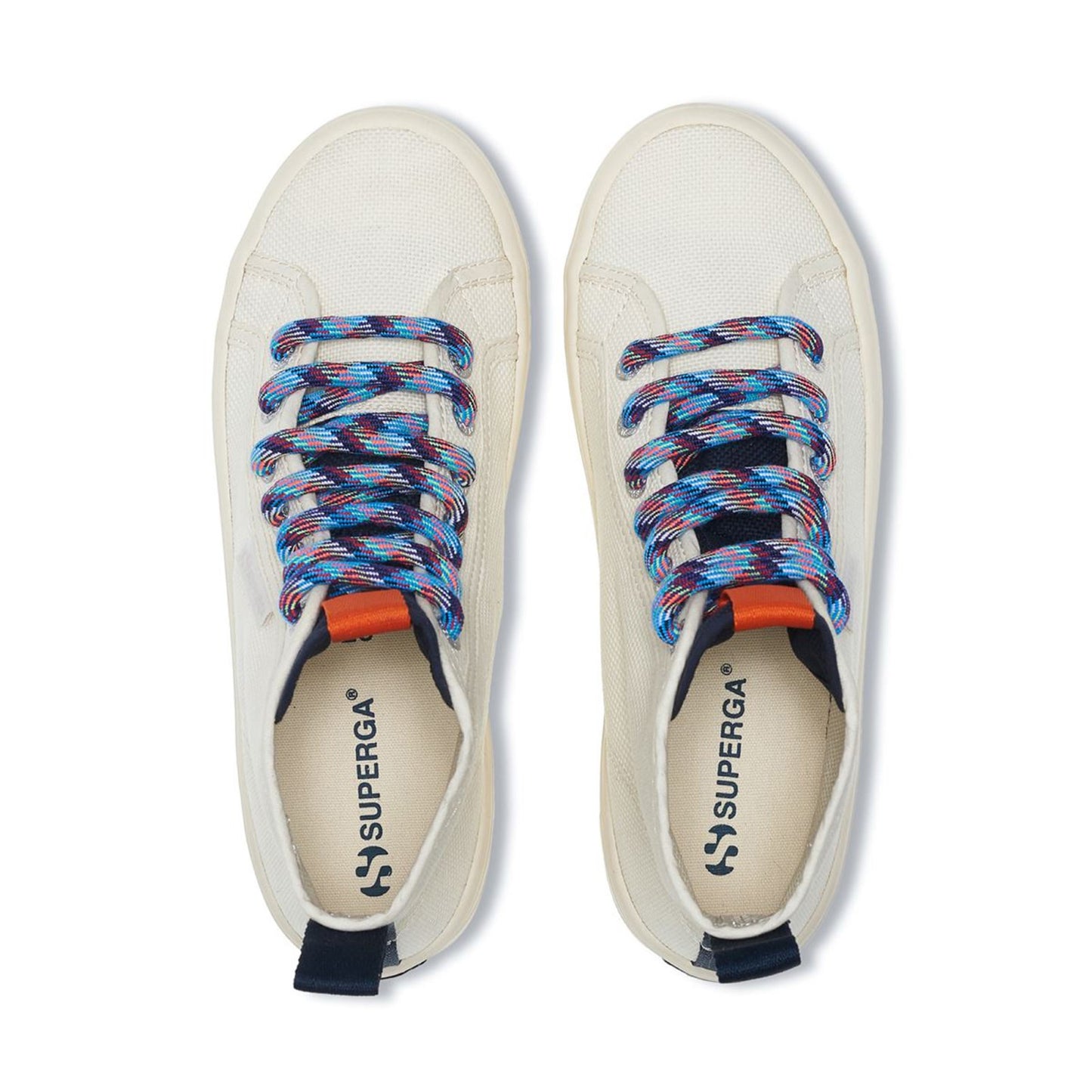 2431 ALPINA TREK SHOELACES - BEIGE NAVY ORANGE