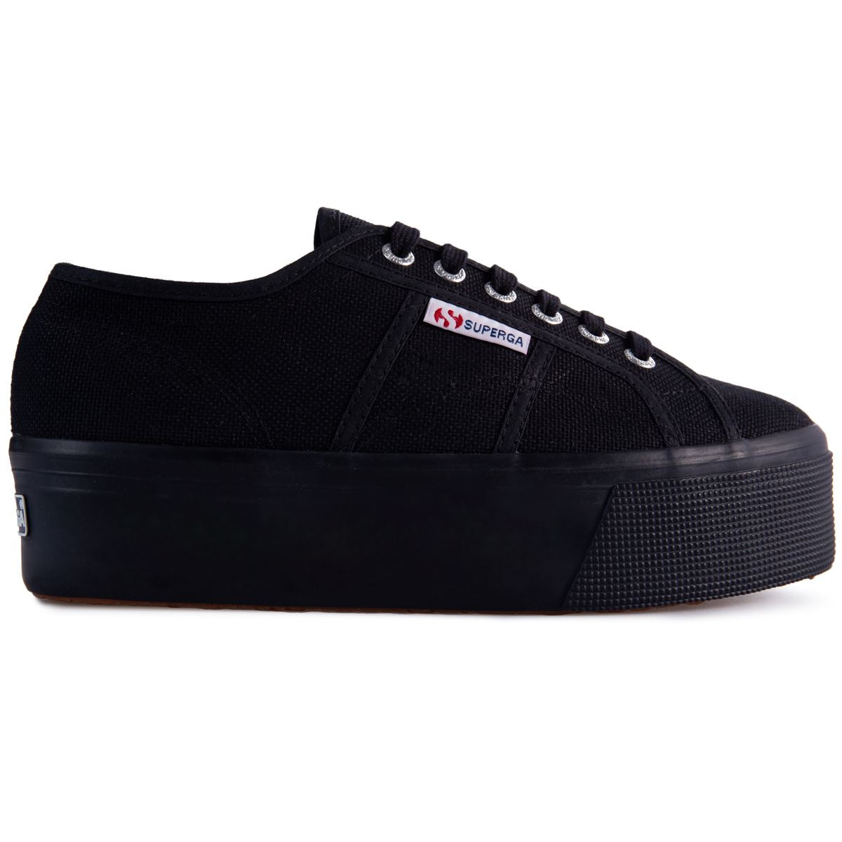 Black superga flatforms hotsell