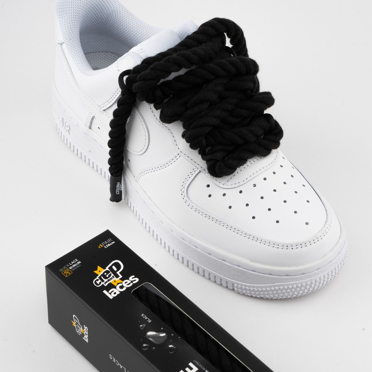 CREP LACES ROPE - BLACK