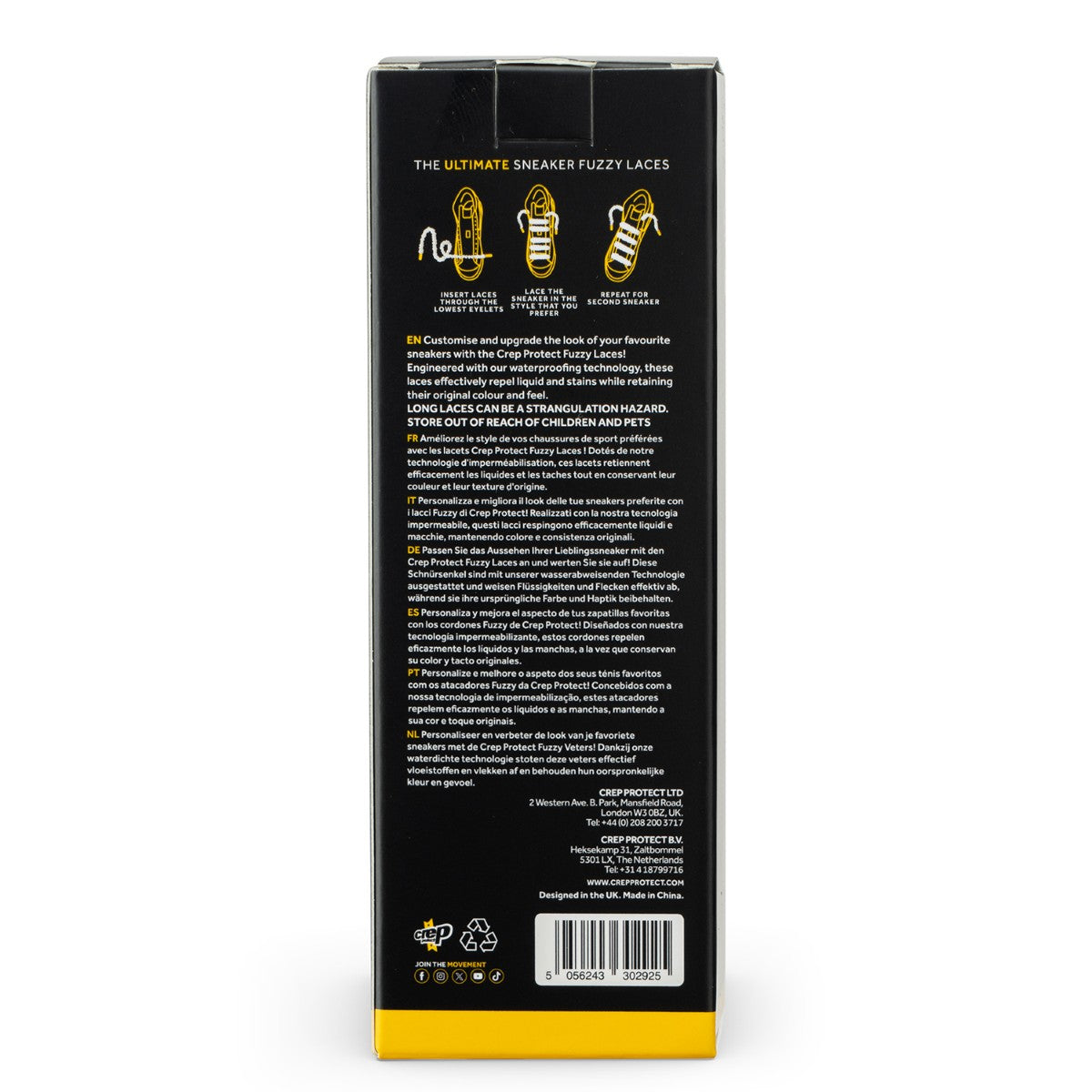 CREP LACES FUZZY - BLACK