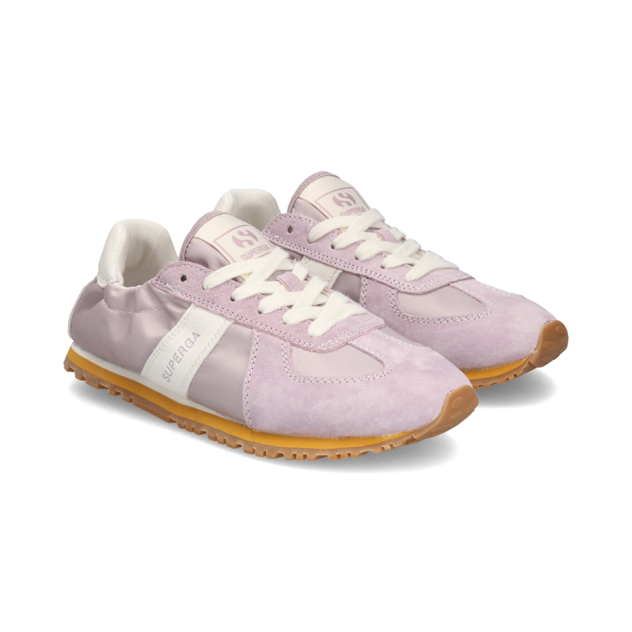 ラブリー 2597 Victoria Rouched Flat - Lilac Off White – Superga