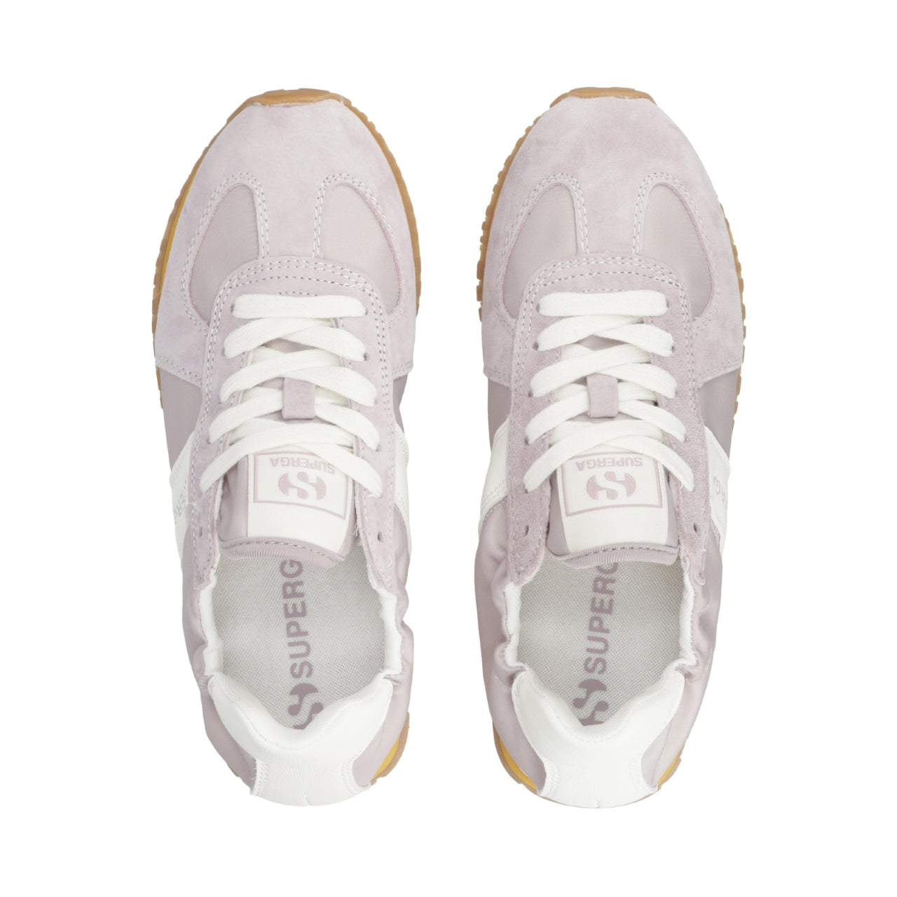 ラブリー 2597 Victoria Rouched Flat - Lilac Off White – Superga