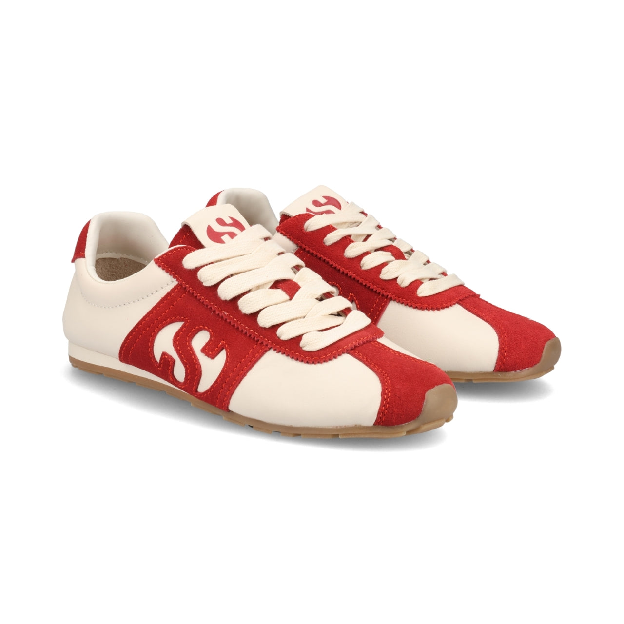 VESTA SNEAKER - BEIGE CRIMSON
