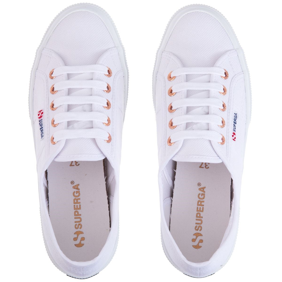 Superga white outlet rose gold platform