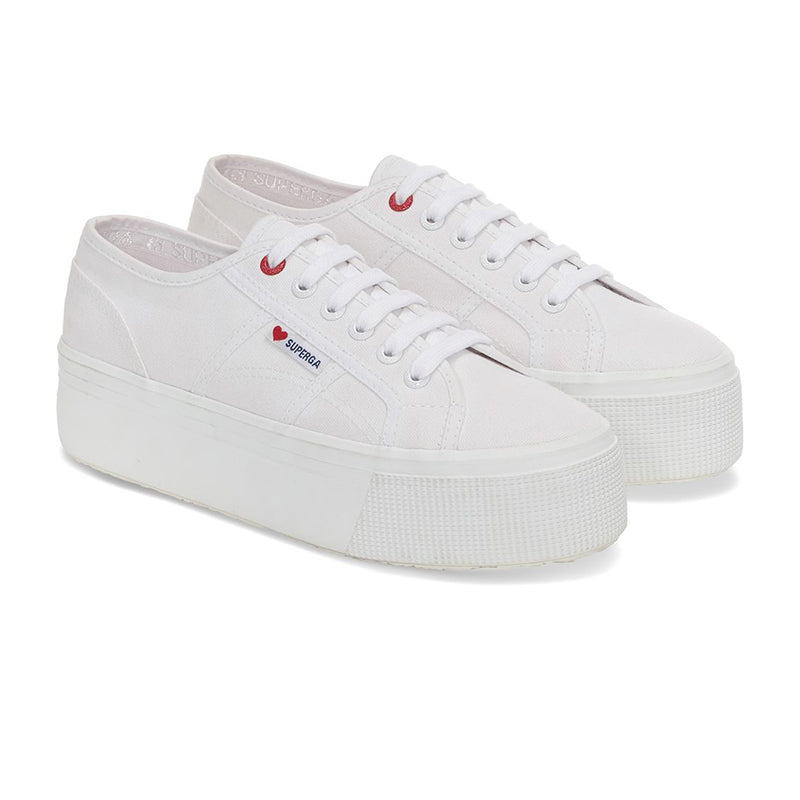 2790 Little Embroidery - White Red Heart