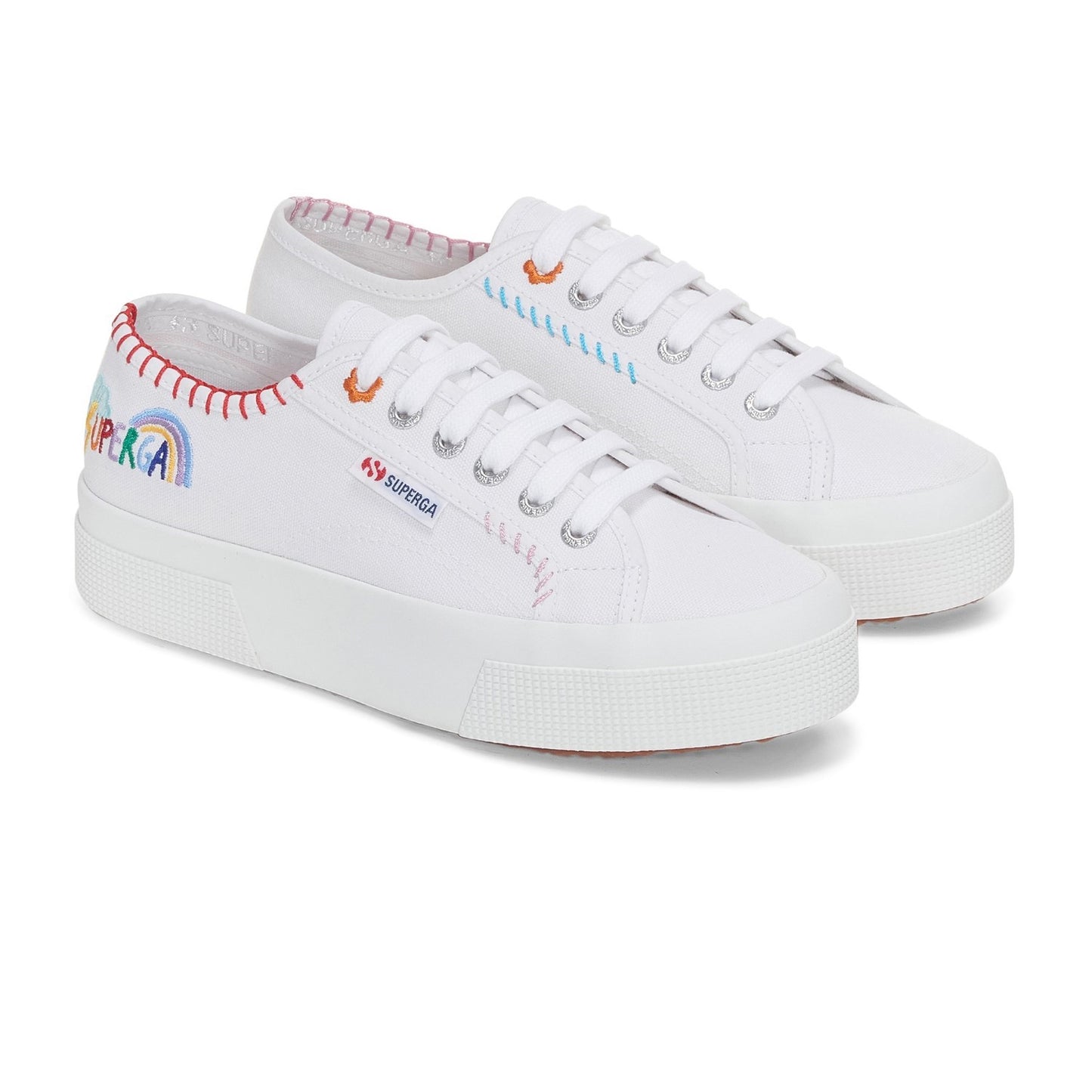 2740 Happy Logo - White Multi – Superga