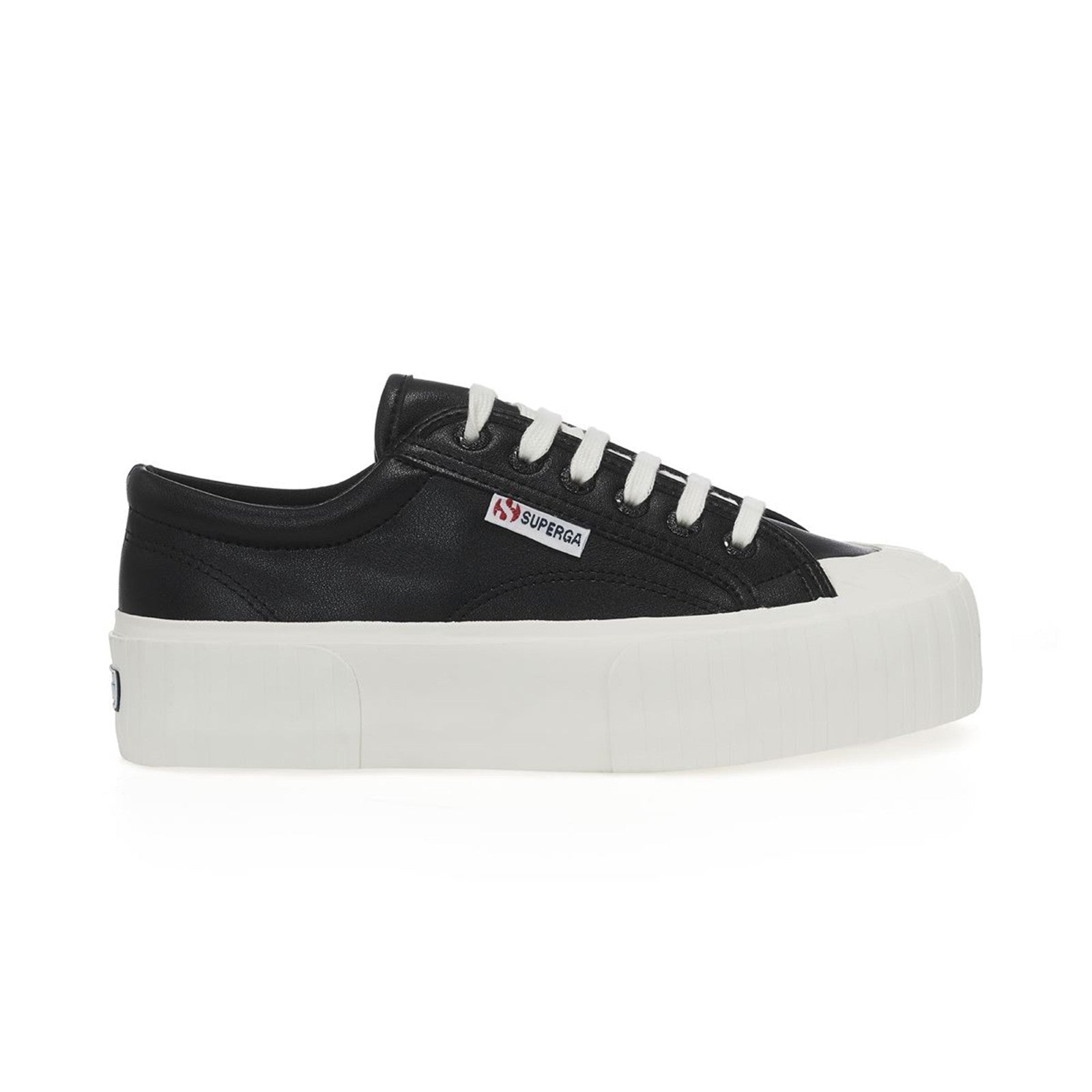 2631 Stripe Vegan Leather - Black White Avorio