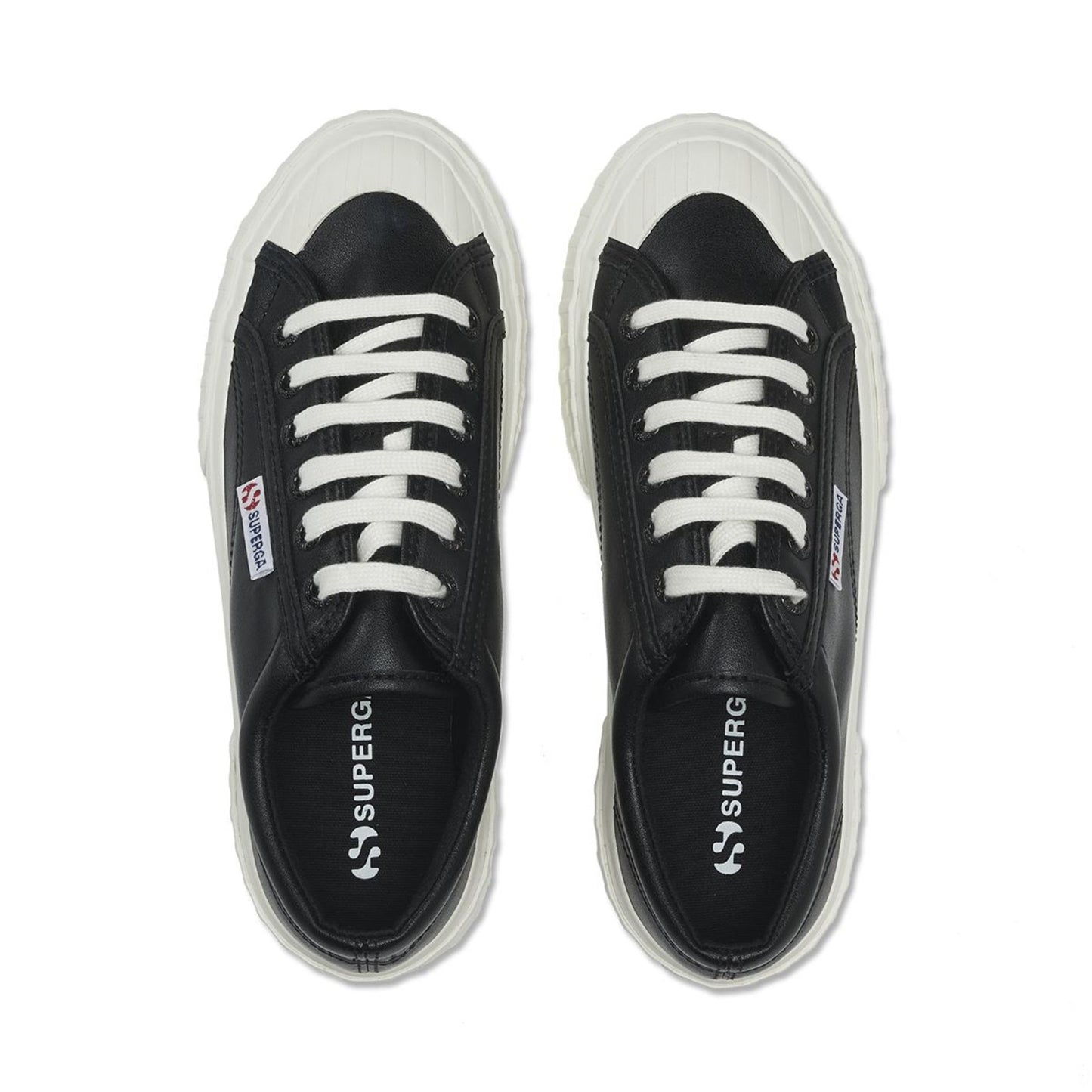 2631 Stripe Vegan Leather - Black White Avorio
