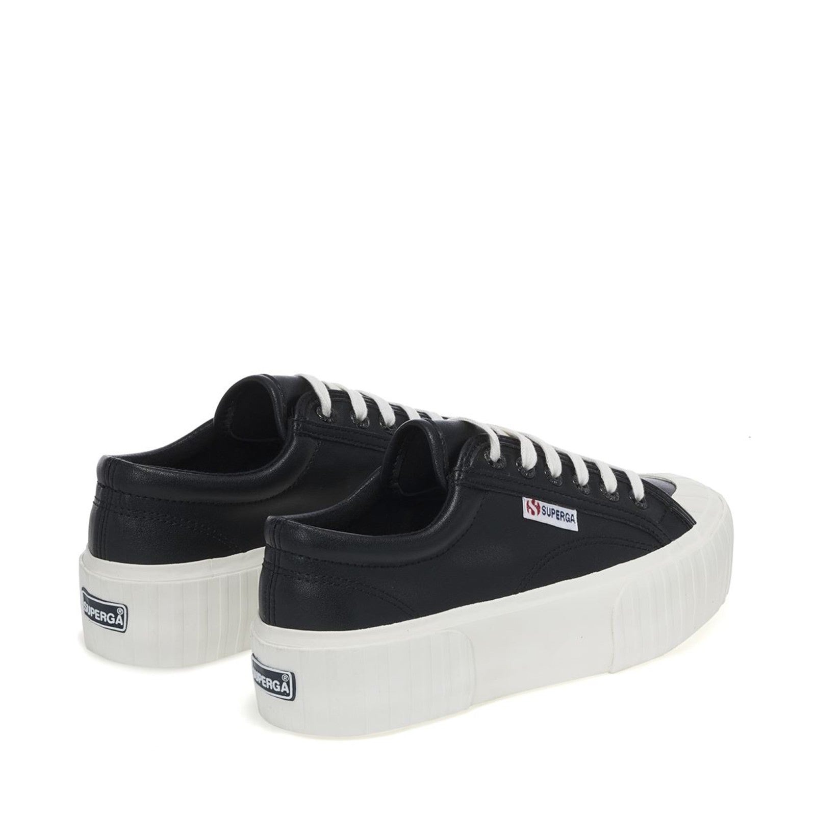 2631 Stripe Vegan Leather - Black White Avorio