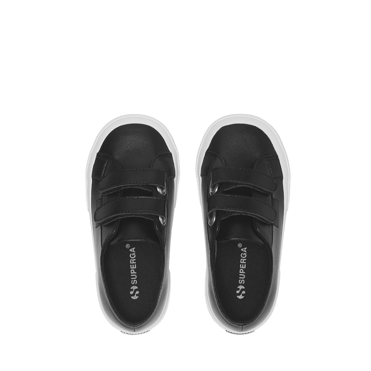 2750 KIDS STRAPS VEGAN A0M BLACK WHITE