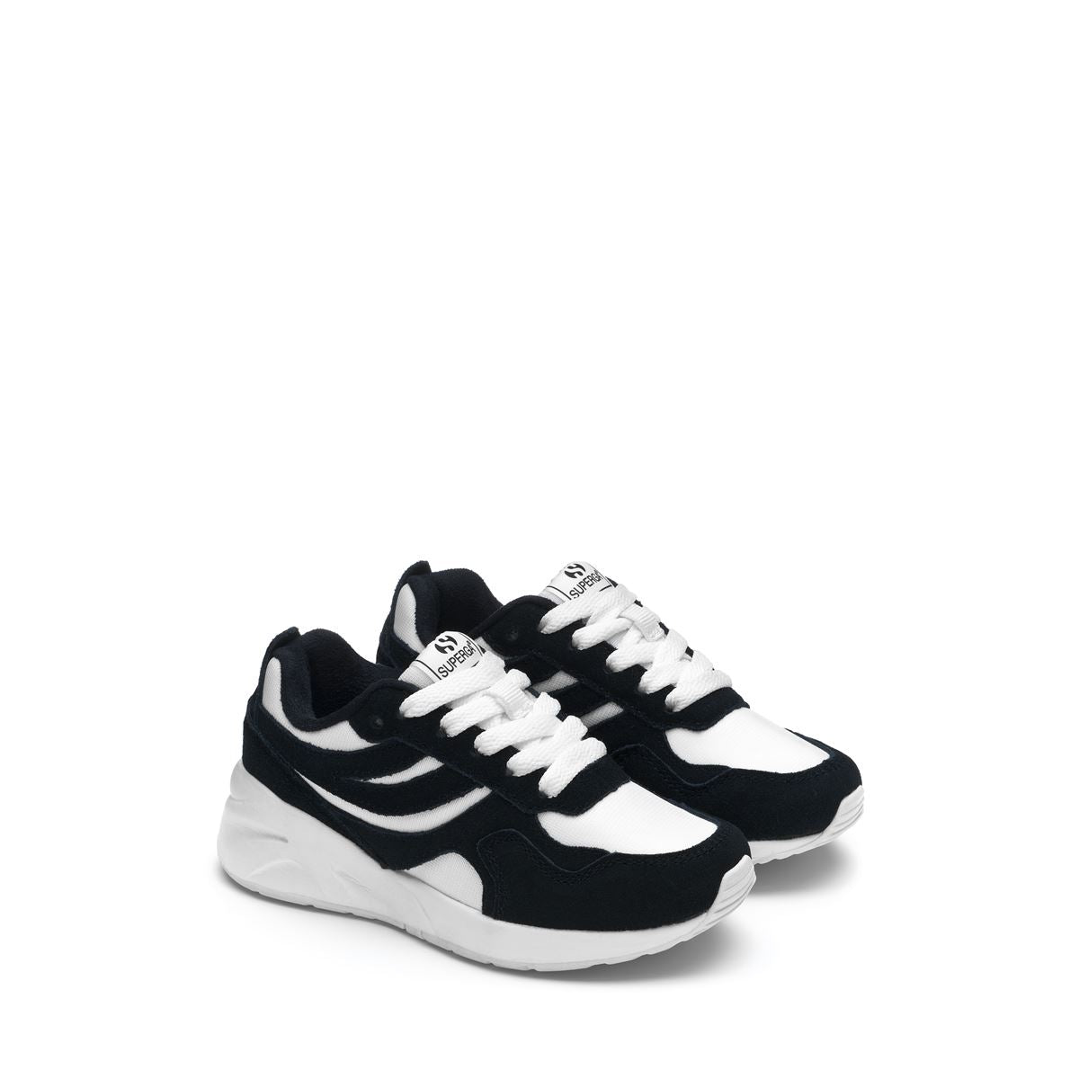 4073 KIDS TRAINING POLY SUEDE - WHITE-BLUE NAVY