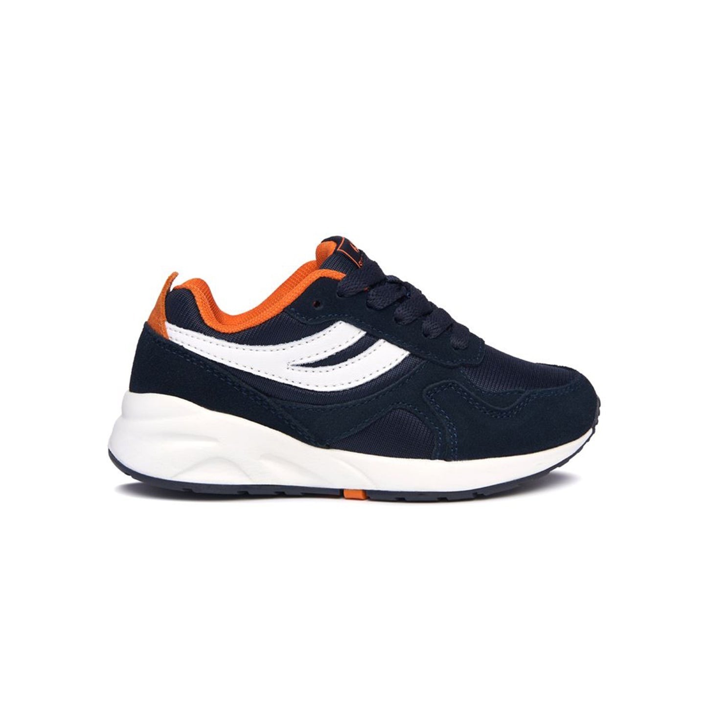4073 KIDS TRAINING POLY SUEDE - BLUE NAVY-WHITE-ORANGE