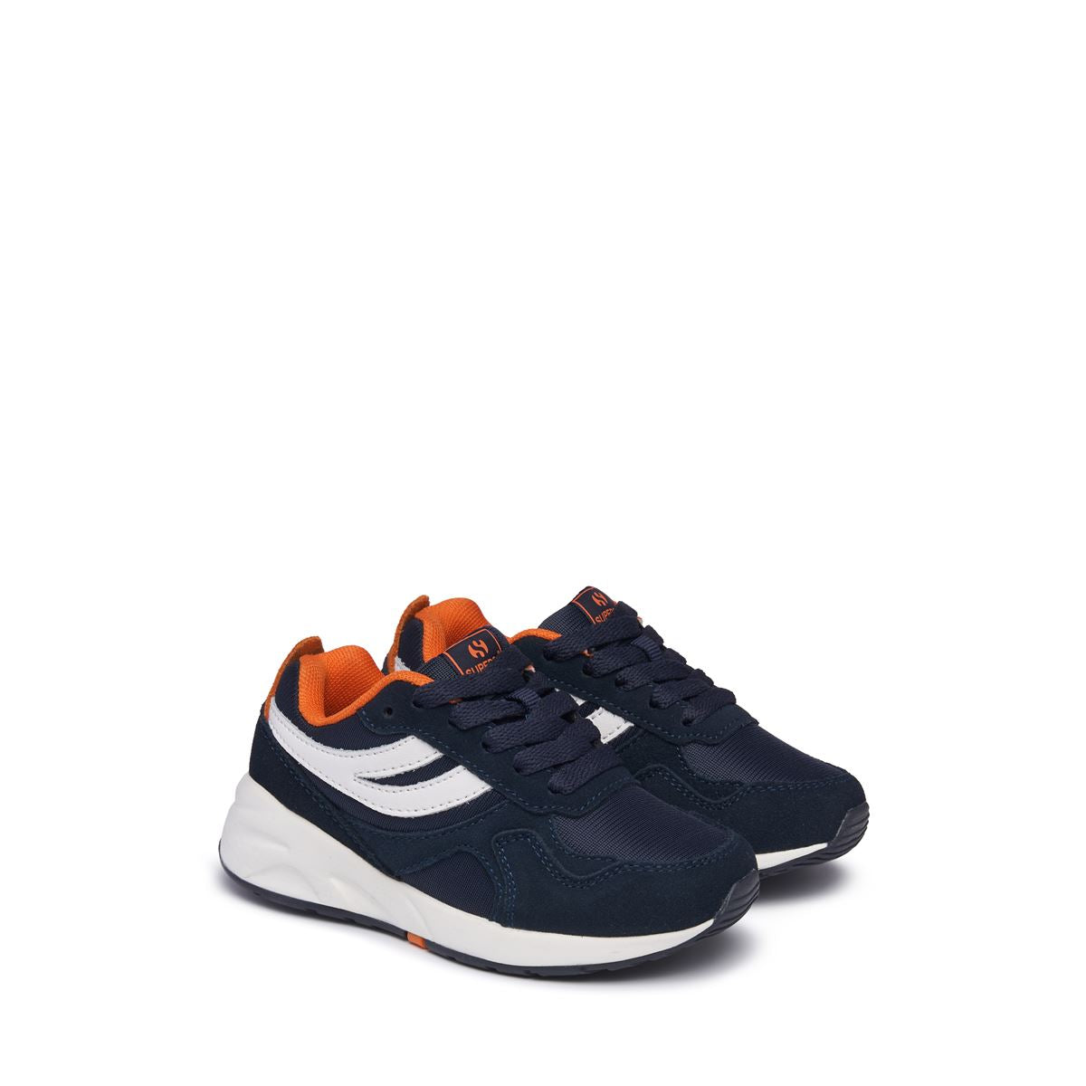 4073 KIDS TRAINING POLY SUEDE - BLUE NAVY-WHITE-ORANGE
