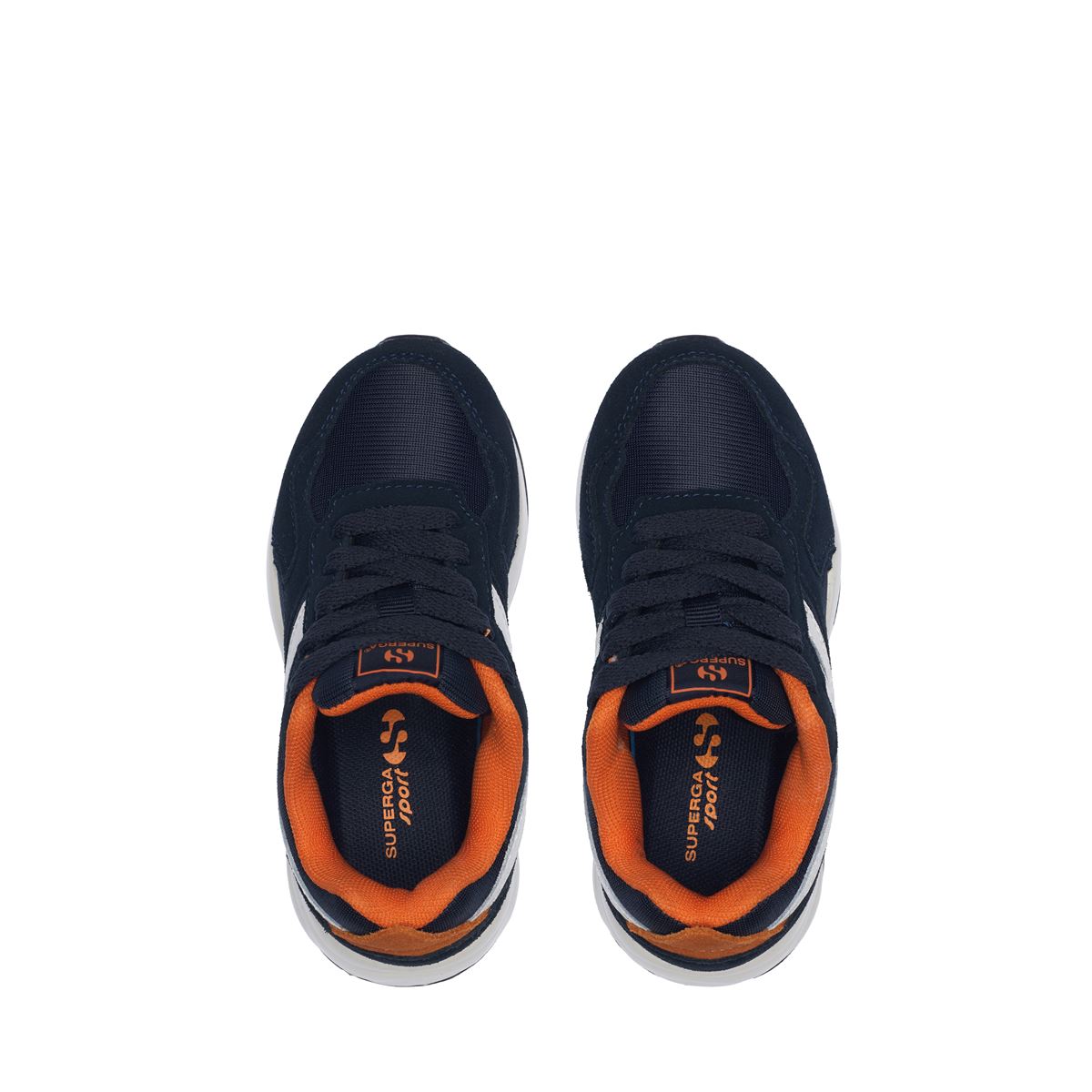 4073 KIDS TRAINING POLY SUEDE - BLUE NAVY-WHITE-ORANGE