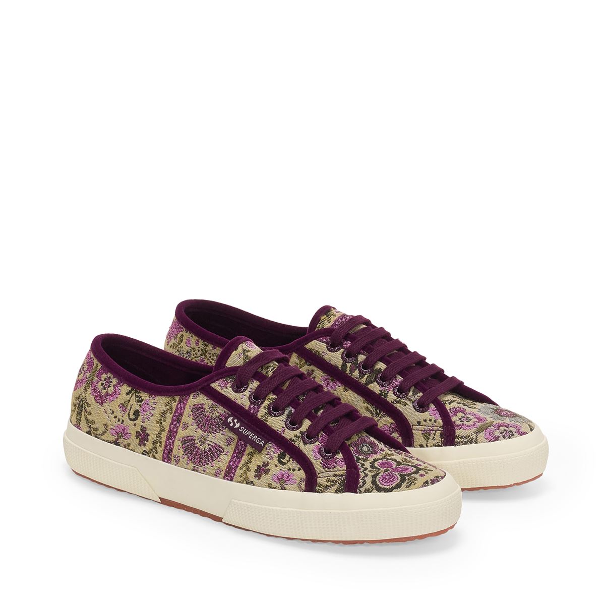 2750 Tapestry - Beige Purple Off White