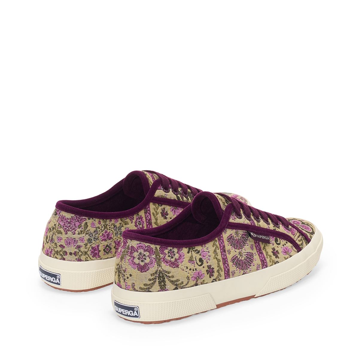 2750 Tapestry - Beige Purple Off White