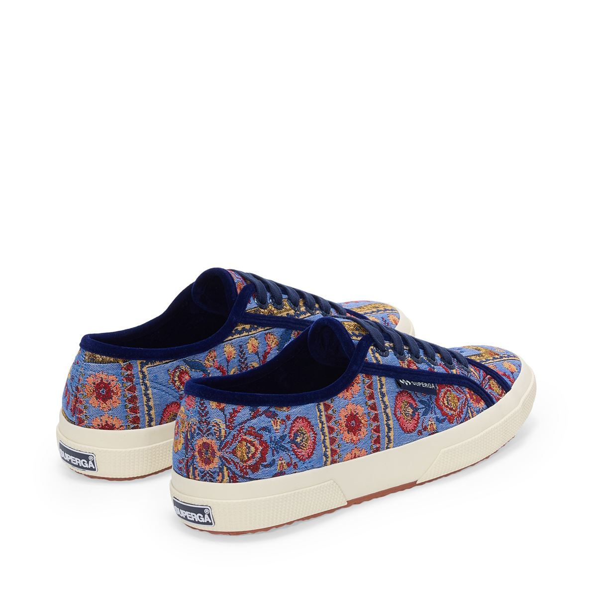 2750 Tapestry - Blue Beige Off White