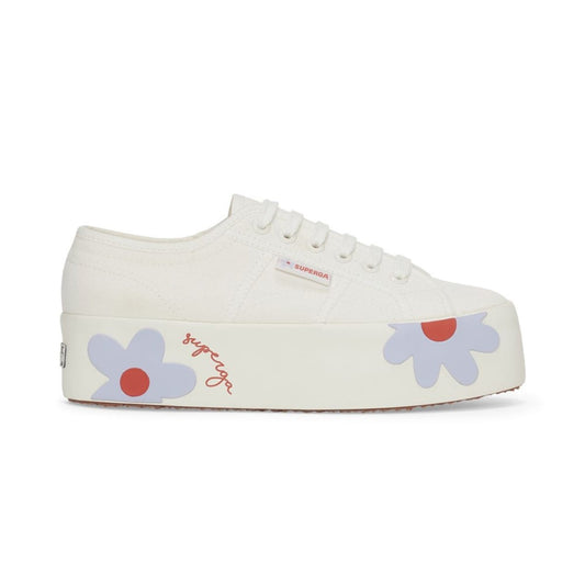 2790 RUBBER DAISIES - WHITE AVR AZURE RED