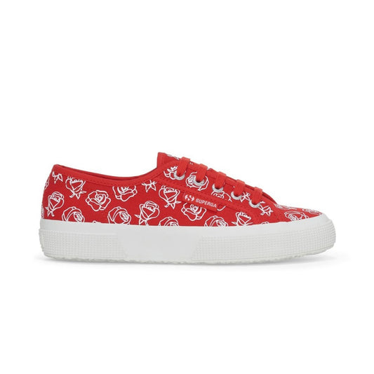 2750 ROSE PRINT - RED WHITE ROSE