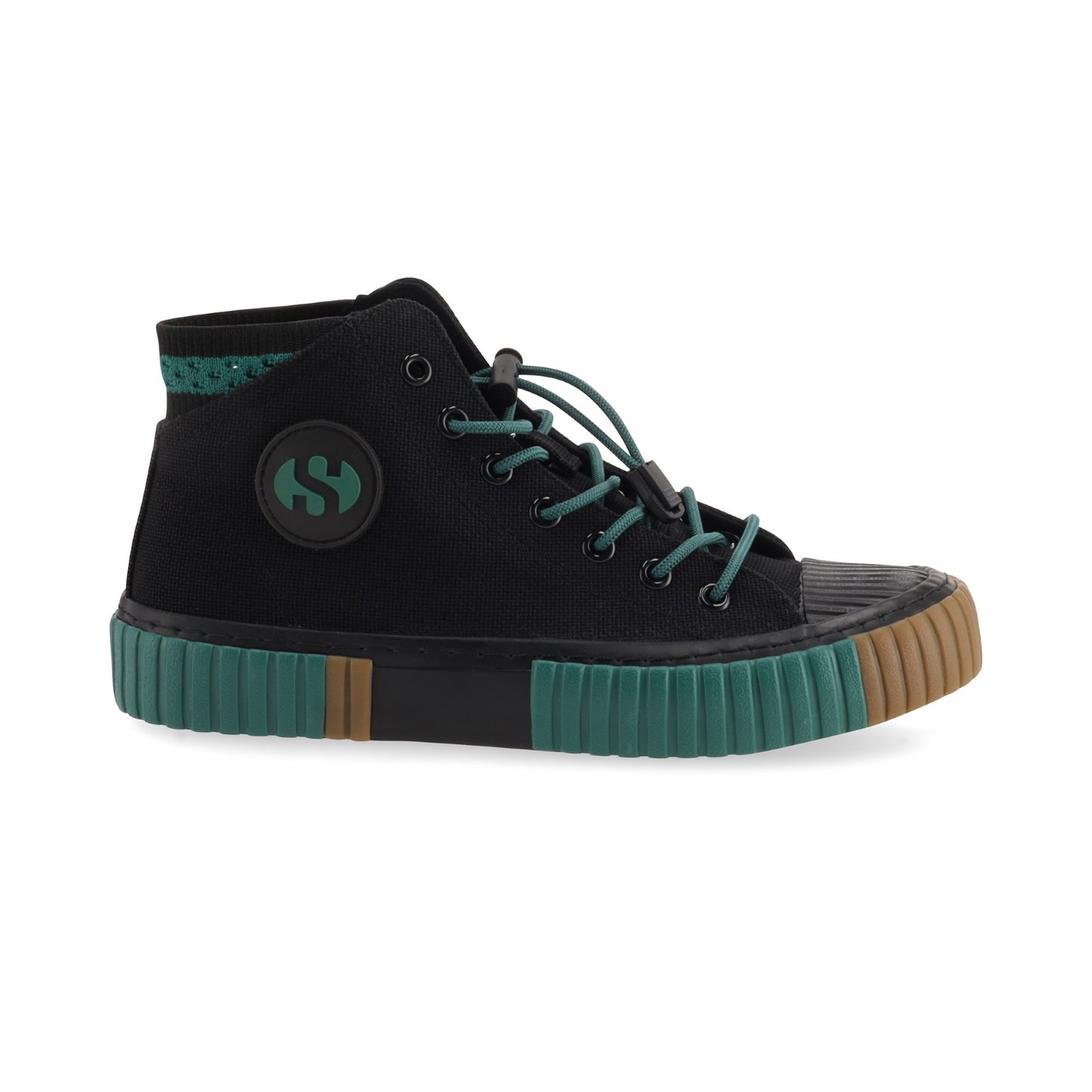 2676 CANVAS HI TOP - BLACK DK GREEN GUM