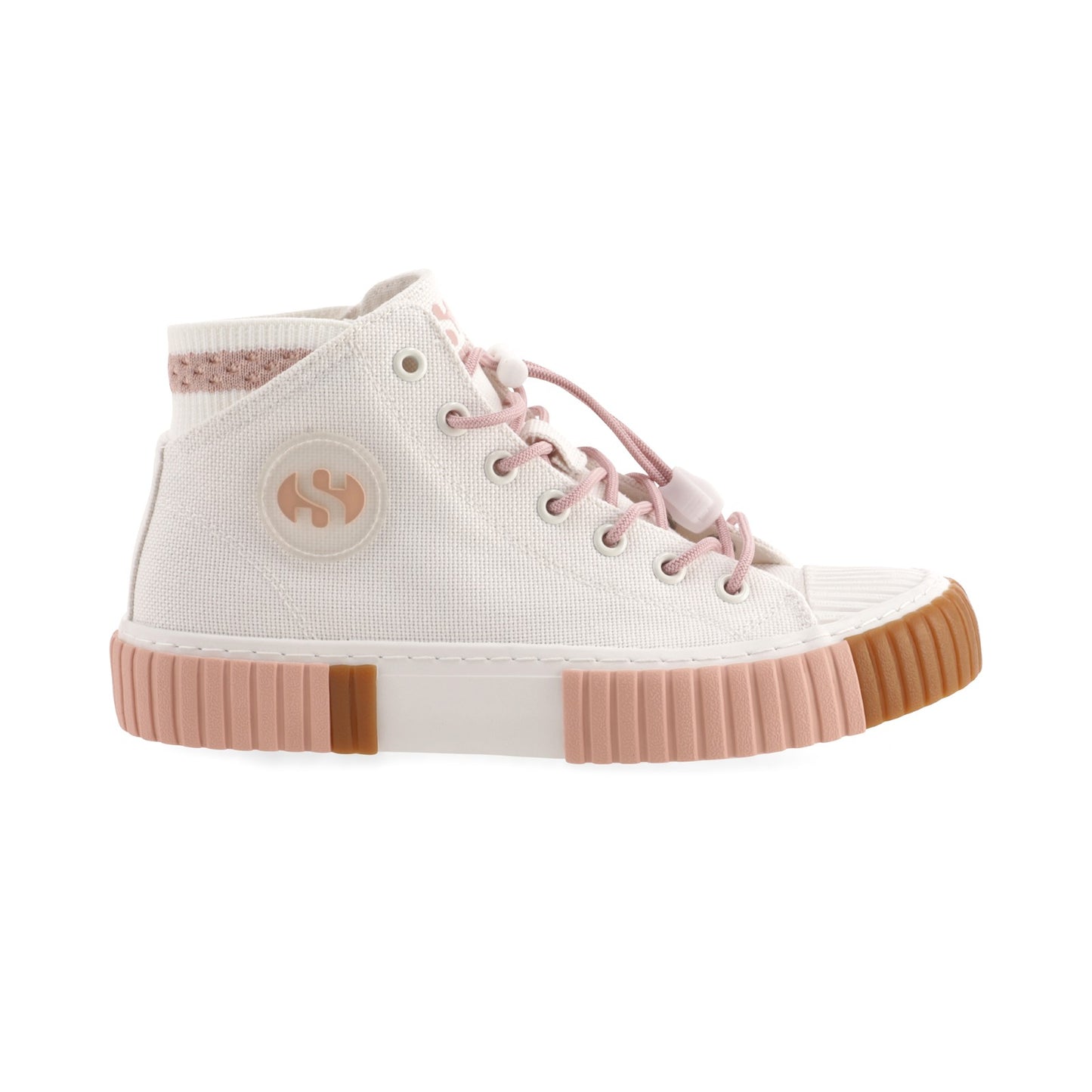 2676 CANVAS HI TOP - WHITE PINK GUM